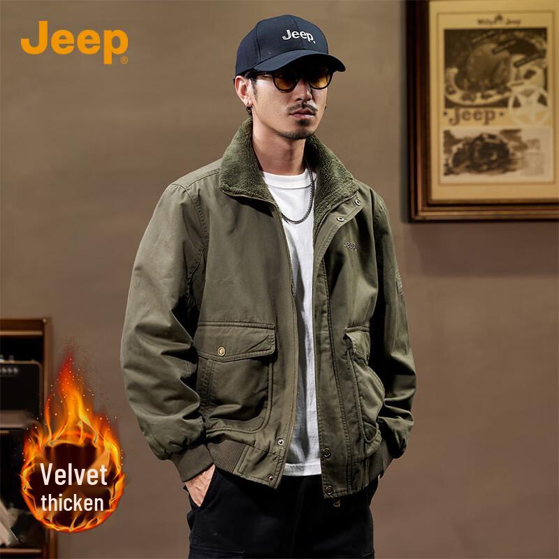 

JEEP Men s Fleece-Lined Cotton Workwear Jacket M