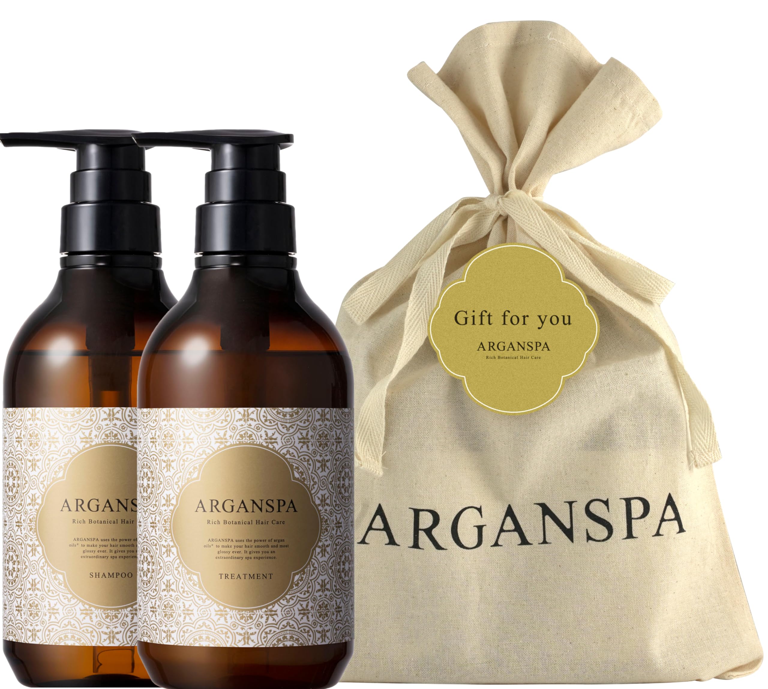 

ARGANSPA Шампунь и Кондиционер (Подарочный набор) [Салонный эксклюзив, Интенсивное восстановление, Спа для головы, Аромат восточных трав]