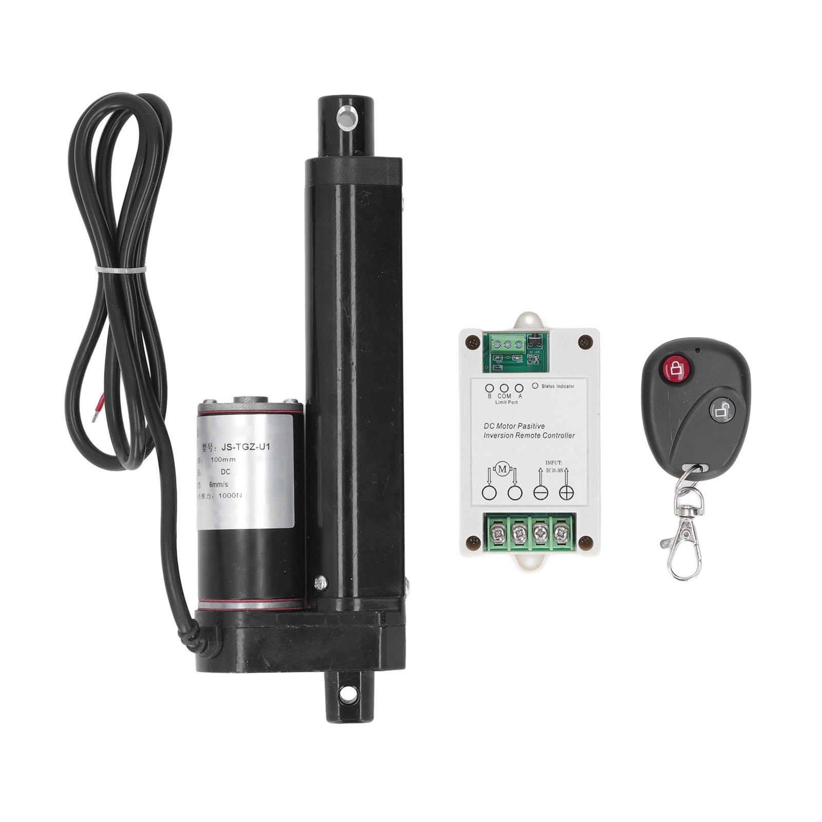 

Електричний лінійний привід, хід 100 мм, лінійний привід 1000 Н, 24 В, для верстатного обладнання з