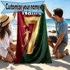 Personlig Cristiano Ronaldo-trykk Strandhåndkle med tilpasset navn, for Tur Camping Strandfest Hjemmeinnredning, Bursdagsgave til Familie & Venner