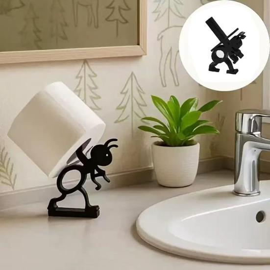 Ant Paper Roll Holder Cute Ant Shaped Toilet Roll Holder Tabletop Toilet Paper Holder Paper Dispenser for Home Bathroom Kitchen RV Decoration