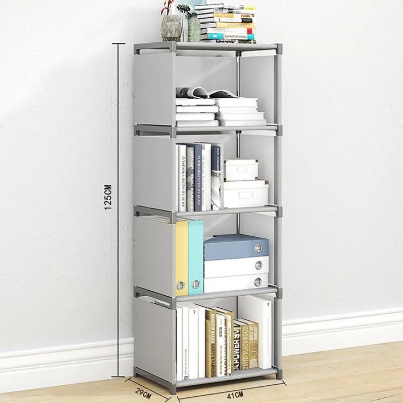 DIY Bookshelf Multi-layer Book Organizer Debris Rack Shelf Home Decor Storage Locker Portable Multi-layer Easy Assembly Bookcase