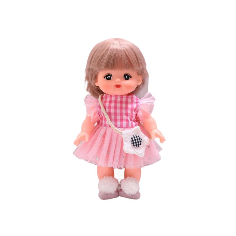 Plaid Skirt & Accessories Set for 25cm Milu Tang Dynasty Doll