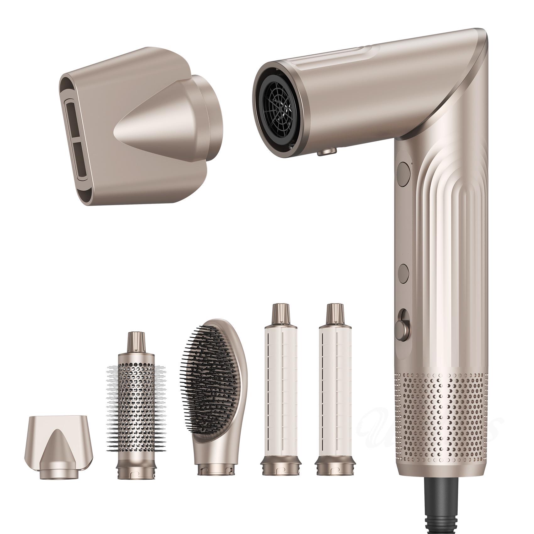 Six-in-One Multi-Functional Hot Air Brush with Negative Ion Technology Custom