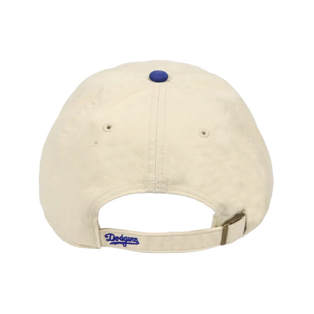 47 Seven Dodgers Clean Up Replica Logo Cooperstown Low Brooklyn Natural and Free [Forty Brand] Cap, MLB, Dodgers, Two-Tone, Royal, Size,