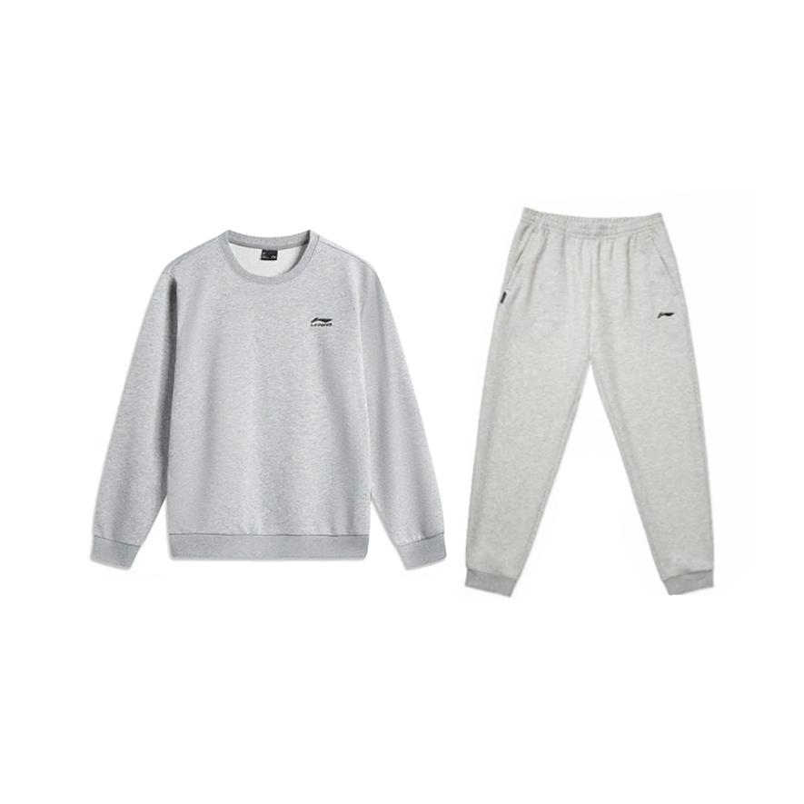 

Li Ning Однотонный Минималистичный Ветрозащитный Удобный Универсальный Пуловер с Круглым Вырезом С Длинным Рукавом Толстовка Повседневный Спортивный Костюм AWDVA97-2+AKLVB11-1 4XL