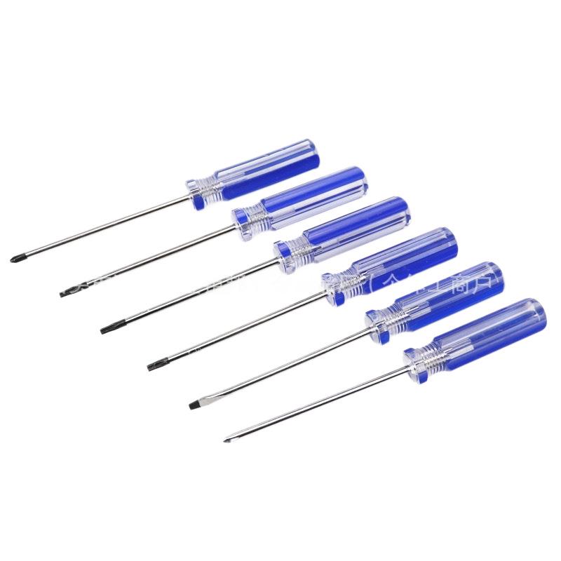 Crystal Pattern 3mm Magnetic Flathead Phillips Screwdriver for Household and Toy Repair
