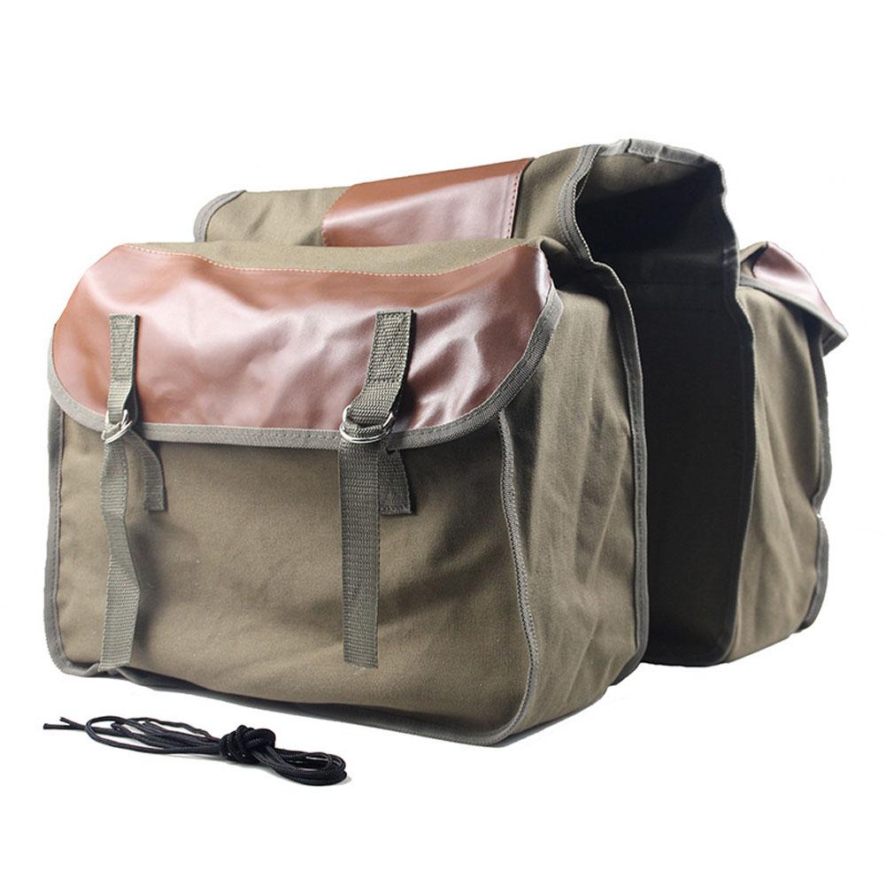 15,7 Zoll Gepäckträgertasche für den Rücksitz, Satteltasche, Fahrrad-Doppelpacktasche, Canvas-Taschen, wasserabweisend, für Fahrradzubehör