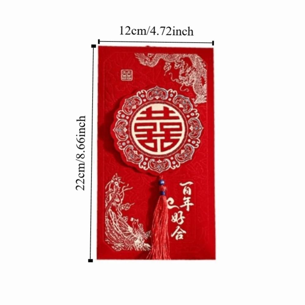 2Pcs/set Bronzing Wedding Red Envelope Hongbao Red Envelope New Year Celebration
