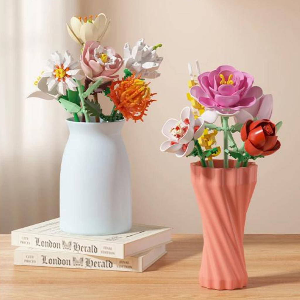 Christmas Building Block Countdown Calendar Flower Micro Brick Model Home Decoration Xmas Party Gift 24-Day Blooming Countdown