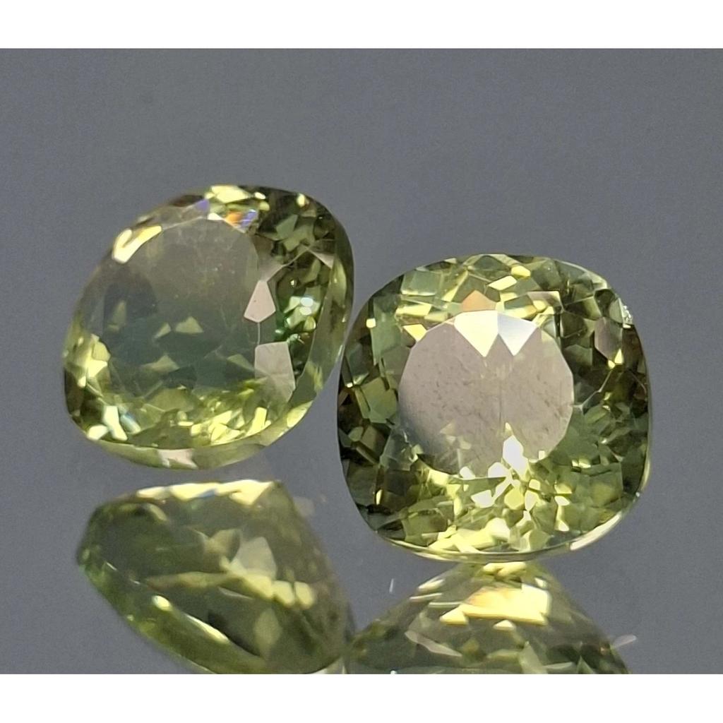 Bi-Color Tourmaline Natural 14-16 Ct Cushion Cut Pair Fabulous Loose Gemstone