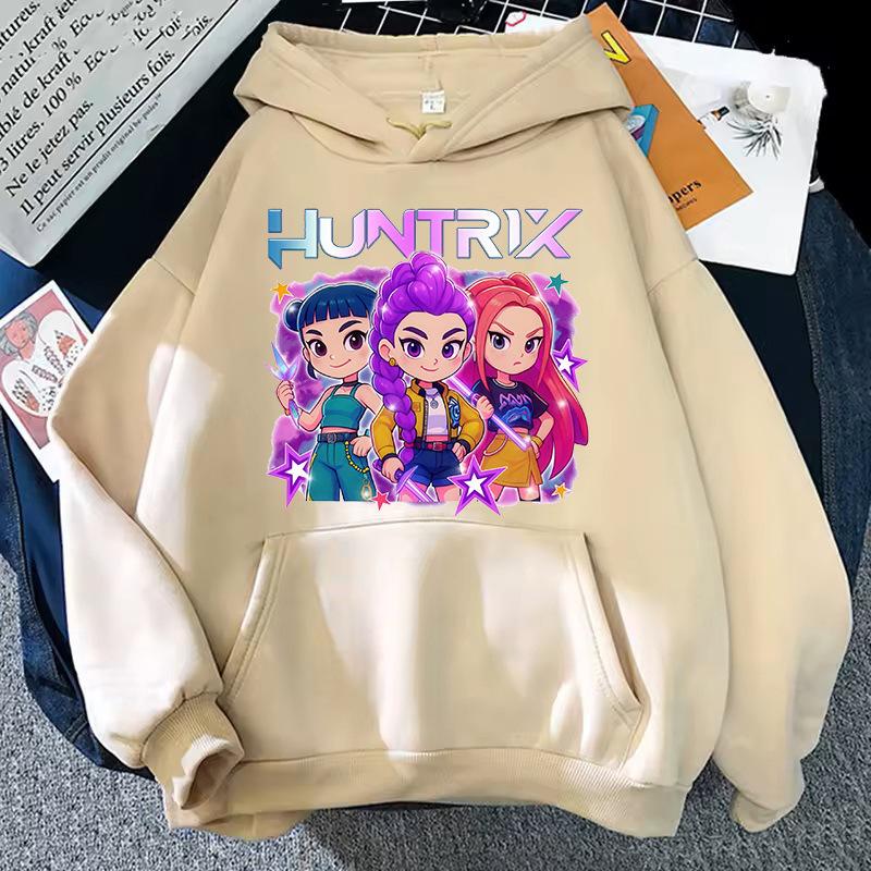Autumn Winter Cute Soft Hoodie Witch Hunting Group Print Fashionable Comfortable Warm Children's Hoodie