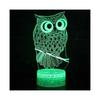 Lampe de Table de Bureau à Interrupteur Tactile Mode Enfant Hibou 3D Veilleuse LED Décoration de Chambre à Coucher Cadeaux de Noël