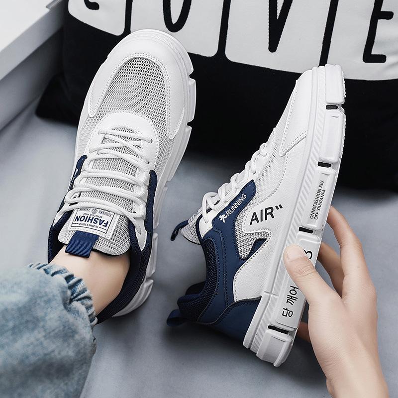 

Low-top shoes are trendy and versatile, summer breathable mesh comfortable lace-up men s shoes personalized Korean version of soft-soled outdoor skate 39