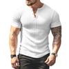Solid Color Summer New Men's T-shirt Casual Knit Short Sleeve T-shirt