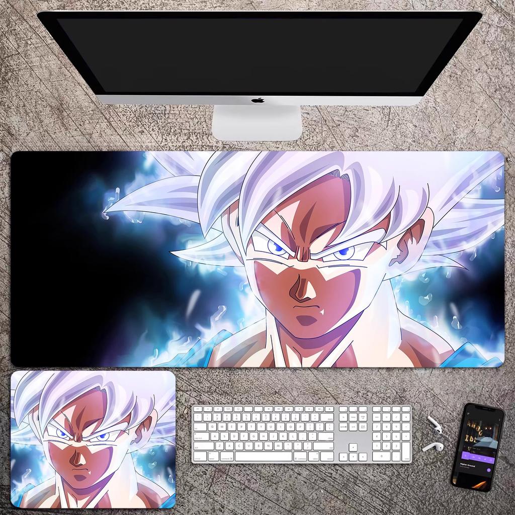 Skórzana podkładka pod mysz do biura Wysoka rozdzielczość Drukowanie Dragon Ball Mata na biurko Uroczy Son Goku Zablokowana krawędź Duży Pogrubiony Mata na biurko komputerowe Podkładka do pisania Klawiatura