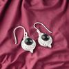 Black Tourmaline Gemstone 925 Sterling Silver Jewelry Handcrafted Earrings 1.43" EE-117-28