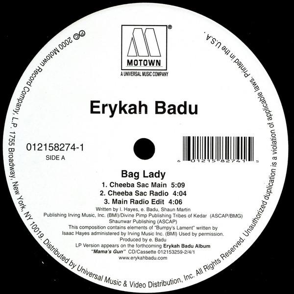 

12inch Record ERYKAH BADU - Bag Lady 0121582741 Motown 2000 US Rap & Hip-Hop/R&B Used