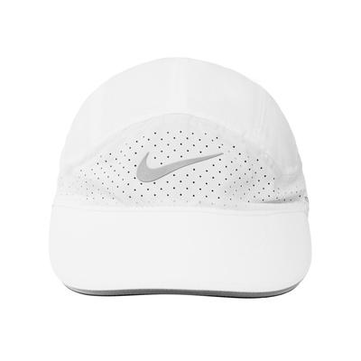 Nike Breathable Letter Logo Decorated Polyester Baseball Cap Unisex Hats White FB5681-100