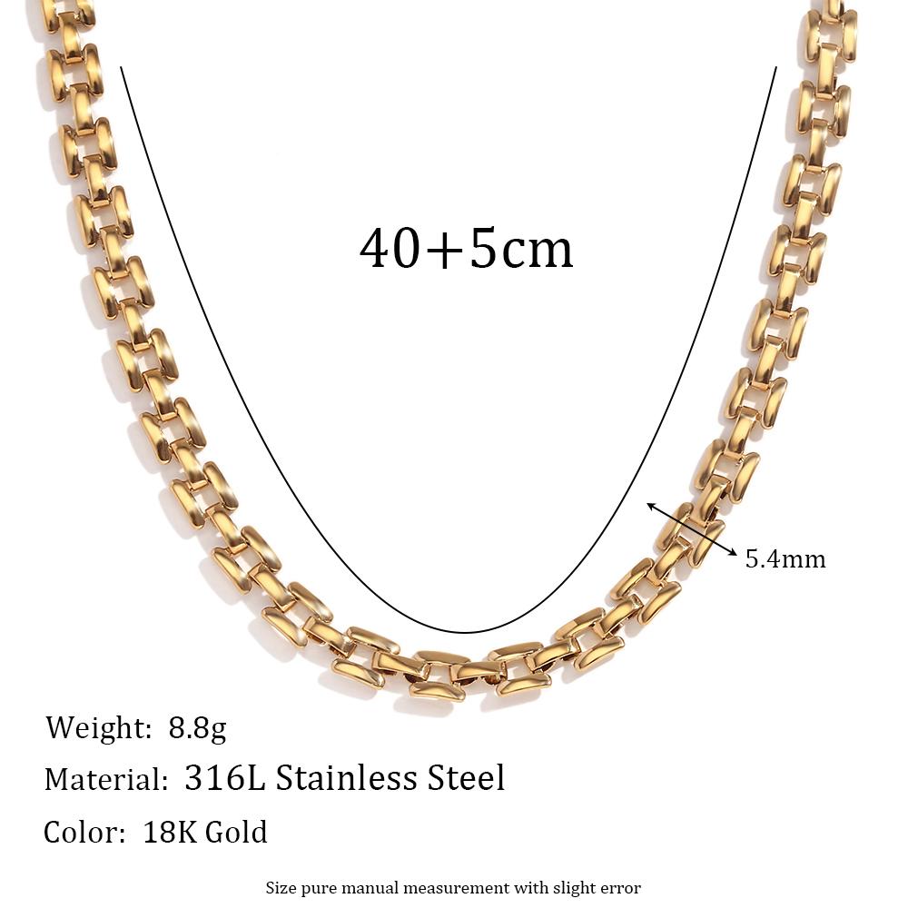 

MamacitaSlay Cool Street geometric rectangular handmade chain one piece Necklaces for women Jewelry on the neck Decoration 40cm золотой