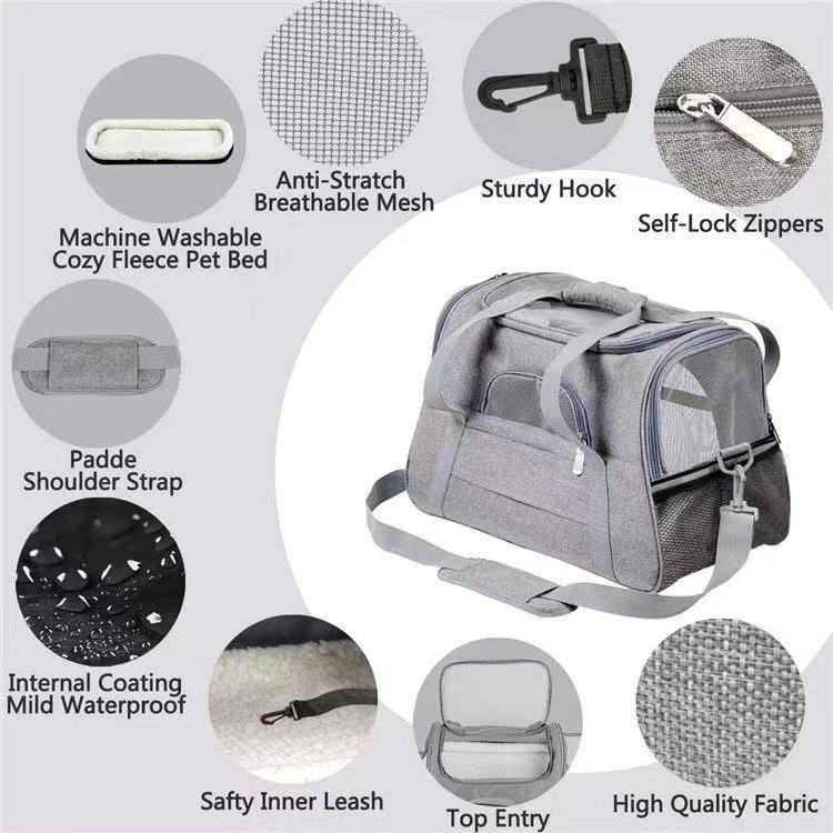 Pet car bag, multi-entry cat bag, portable when going out