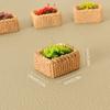 1:12 Dollhouse Miniature Bamboo Weaving Flower Basket Plant Ornament Mini Green Plant Pot Potted Garden Home Model Decor
