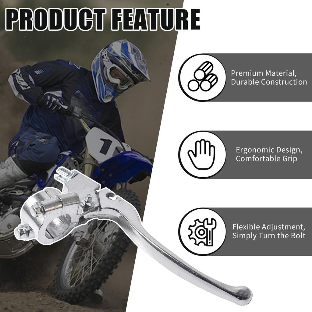 Silver Left Brake Handle Clutch Lever Perch For 98Cc 196Cc 6.5HP 5.5Hp Coleman CT200U BT200X Trail 200 CC100X CT100U Baja Motovox Mini Bike