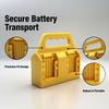 1-Slot Battery Holder Compatible with for Dewalt 11V/18V Batteries,Portable Battery Holder with Handle for Storage and Transport