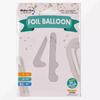42-inch Matte White Nylon Number Balloon for Birthday or Wedding Decoration