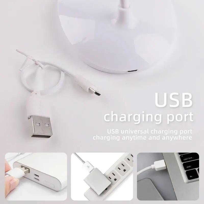 LED desktop table lamp USB rechargeable lighting eye care room night light bedroom bedside student reading light
