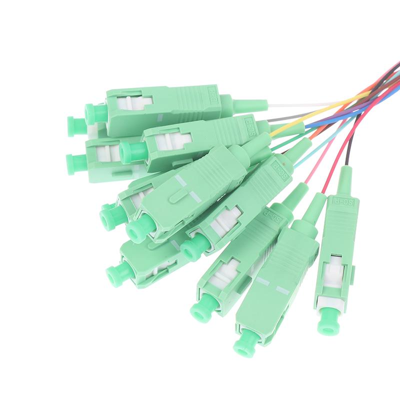 Sc Upc/Apc 12 Bundles Fiber Jumper Connector Sc Square Head Pigtail Fiber Jumper, Pc Monitor Lead Cable Cord, High Speed Data