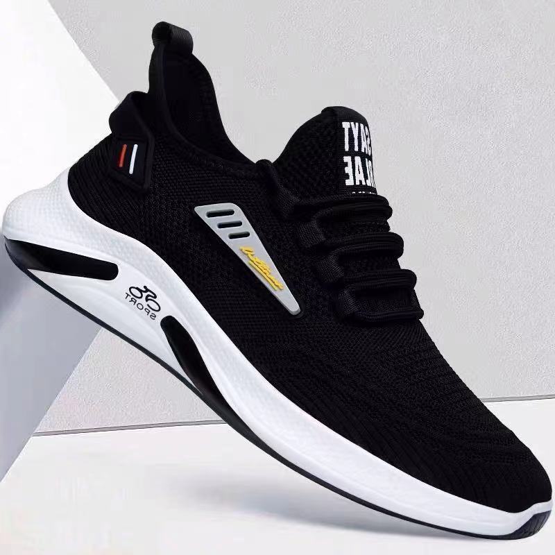 

Низкие мужские кроссовки, летние корейские модные кроссовки для бега, модная обувь из тканой сетки, удобная универсальная мужская обувь 42