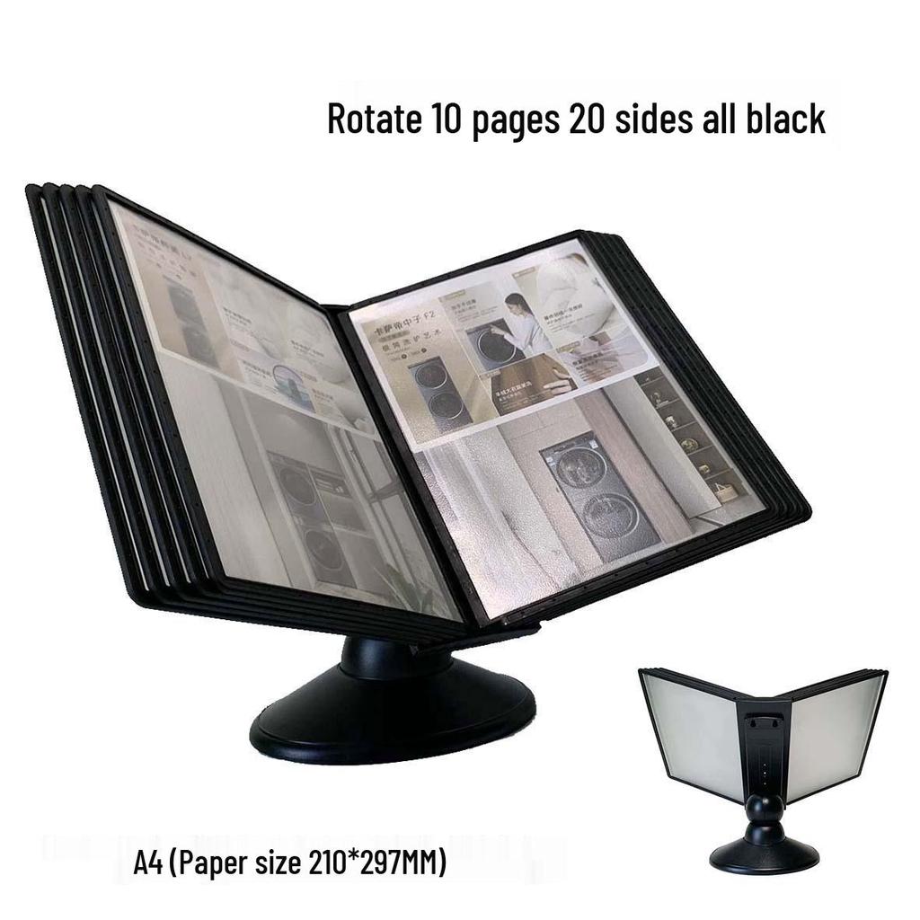 Rotating A4 Desktop File Holder and Display Stand