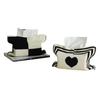 Heart Plaid Knitted Printed Tissue Box Holder Living Room Dining Table Tissue Storage Box Nordic Eco Protection Napkin Holder