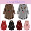 Stylish And Warm Long Sleeve Women's Christmas Hoodie Featuring Charming Elk Motif