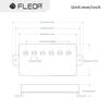 FLEOR Alnico5 Guitar Humbucker Pickup 4-Wire 14-15K Bridge Pickup Chrome Fit LP Style Guitar Pickup Parts