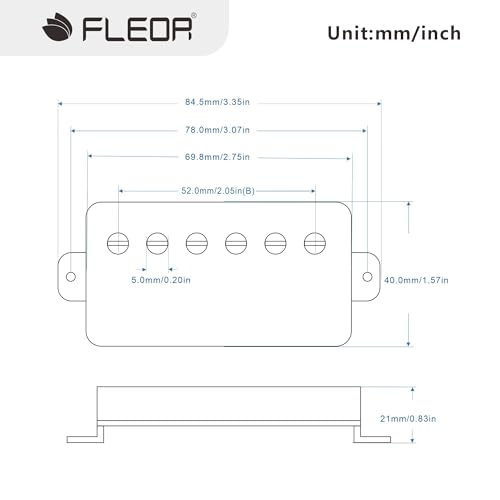FLEOR Alnico5 Guitar Humbucker Pickup 4-Wire 14-15K Bridge Pickup Chrome Fit LP Style Guitar Pickup Parts