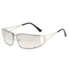 New Metal YK Sunglasses Hollow Female European and American Personality Spice Girls Bouncing Party Sunglasses Fashion Trend