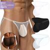 Transparent Briefs Ice Silk Sexy Men's Underwear Low Waisted Traceless Motion Underpants