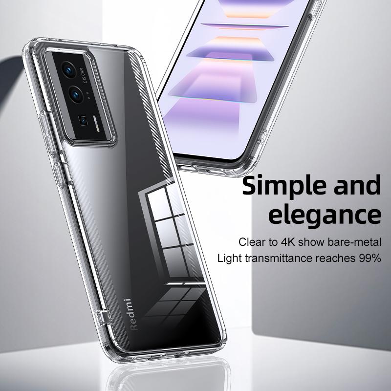 Matte Translucent Shockproof Phone Case For Xiaomi Poco F5 Pro Redmi K60 TPU Bumper Hard Plastic Transparent Protective Cover