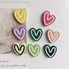 8pcs Colorful Heart-Shaped Fridge Magnets for Photos and Notes – Vibrant Resin Kitchen Decor, Perfect for Refrigerators