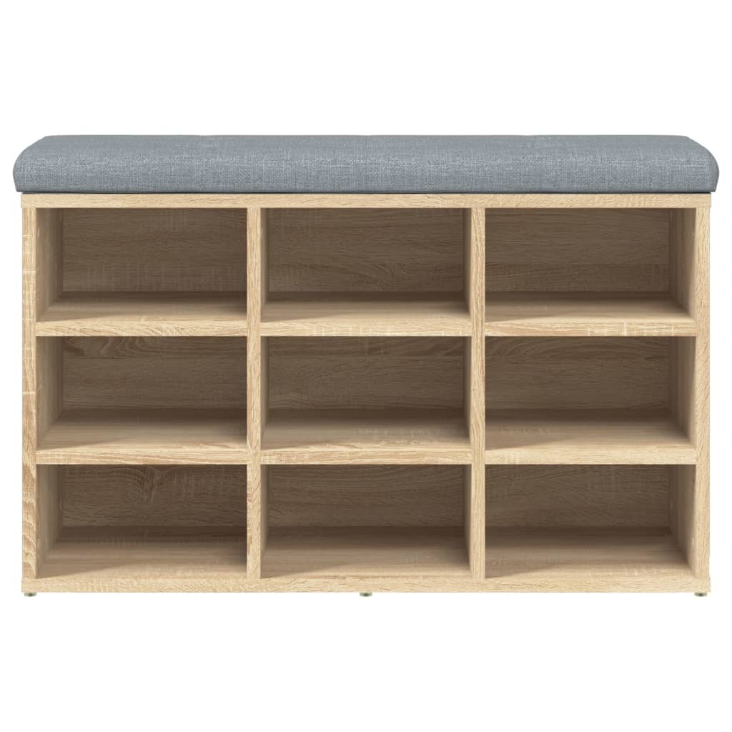 Schuhbank für den Eingangsbereich, mit Platz für 9 Paar Schuhe, vielseitig einsetzbare Schuhbank, 82 x 32 x 50 cm