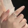 Super Gentle Camellia Ring Female Ins Niche Design Cold Wind Advanced Opening Adjustable Index Finger Ring