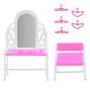 1 Set Mini Puppensofa Plüsch Stoffmöbel Blume Spielzeug Kissen Baby Couch Druck Spielzeug Zubehör R3J4