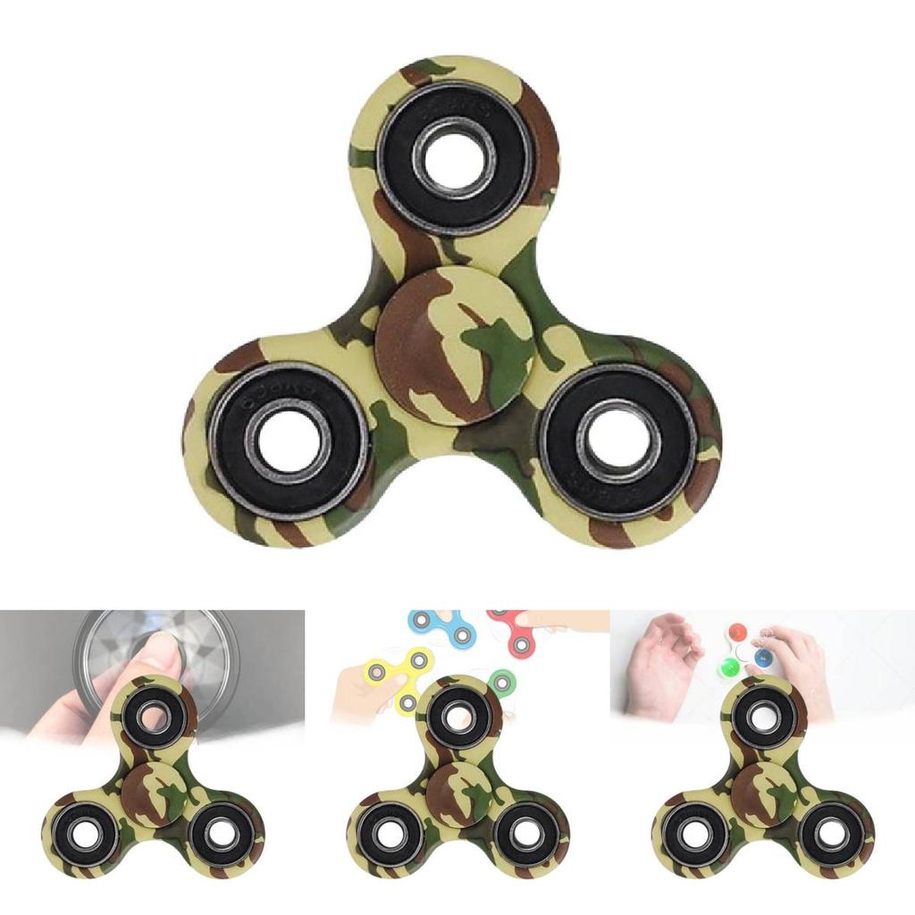 Colorful Plastic Fidget Spinner Kids Toy Yellow Cartoon Illustration