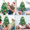 DIY Filz Weihnachtsdekorationen Weihnachtsbaum Tür Wandbehang Ornamente Filz-Weihnachtsbaum Neujahr Weihnachtsmann Weihnachten Kindergeschenke