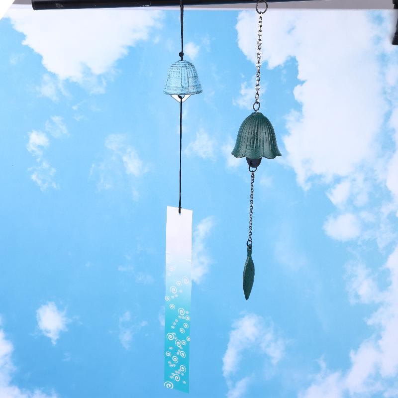 Creative Cast Iron Wind Chime Hanging Decoration Metal Retro Hanging Leaf Bell Balcony Outdoor Garden Hanging Decoration