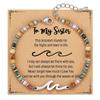 Inspirational Message Wave Bracelet Stainless Steel Beaded Bracelets  Birthday Gift