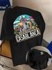 Trendy Summer Essential White Tee with Retro Coastal City Graphic Made From 100 Cotton for Unisexs Casual Vacation Wear