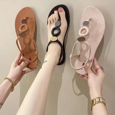 Sandali Donna 2025 Estate Scarpe Piatte Femminili Infradito Bohemien Sandali da Vacanza per Donna Calzature da Strada per Ragazze